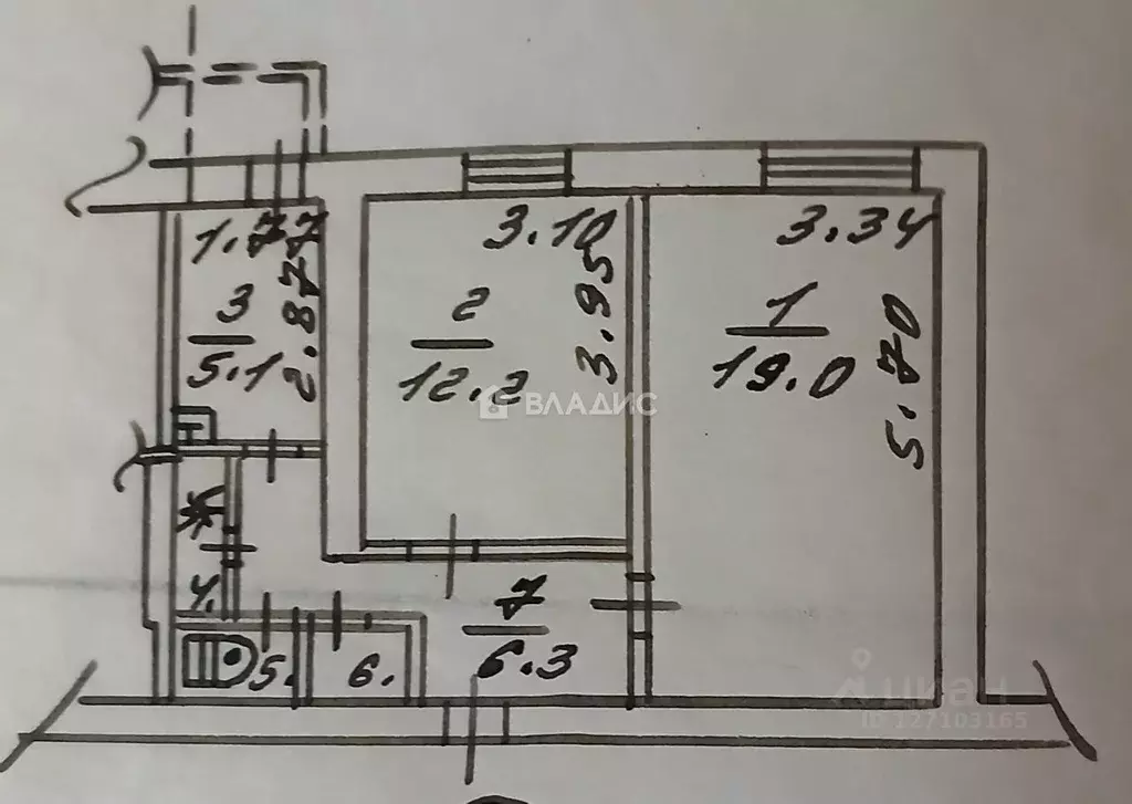 2-к кв. Краснодарский край, Ейск Кирпичная ул., 15 (46.1 м) - Фото 2