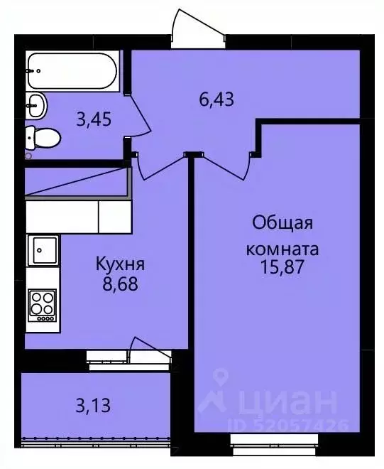 1-к кв. Мордовия, Саранск ул. Юрия Святкина, 14 (36.0 м) - Фото 0