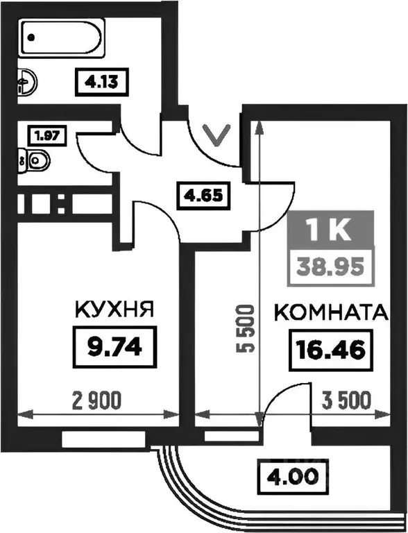 1-к кв. Краснодарский край, Краснодар Воронежская ул., 47Д (40.9 м) - Фото 1