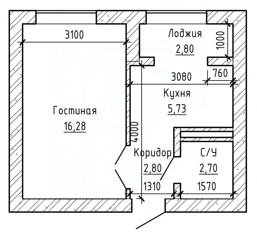 1-к кв. Кабардино-Балкария, Нальчик ул. Идарова (31.0 м) - Фото 2