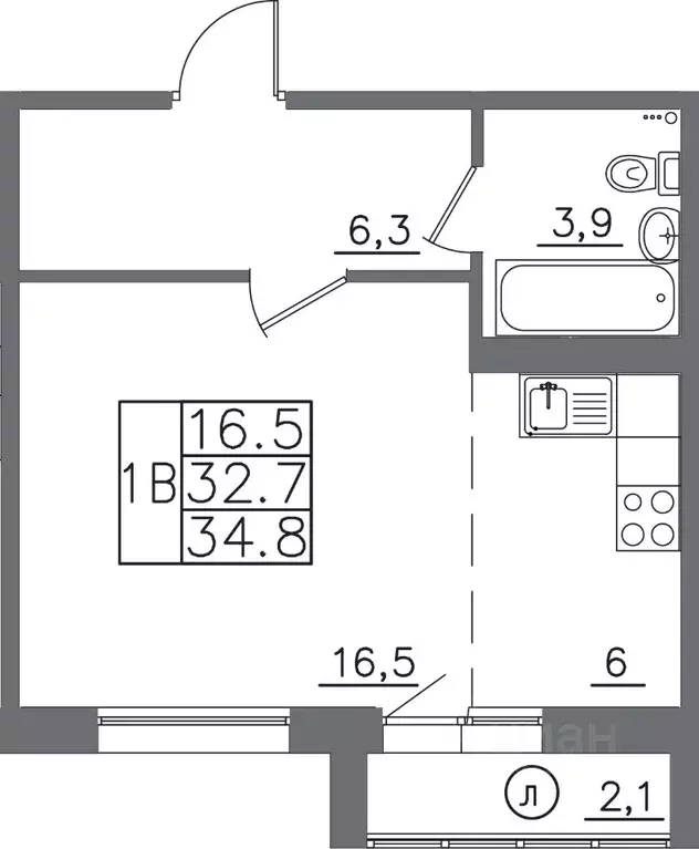 1-к кв. Иркутская область, Иркутск ИВАТУ городок, Авиатор жилой ... - Фото 1