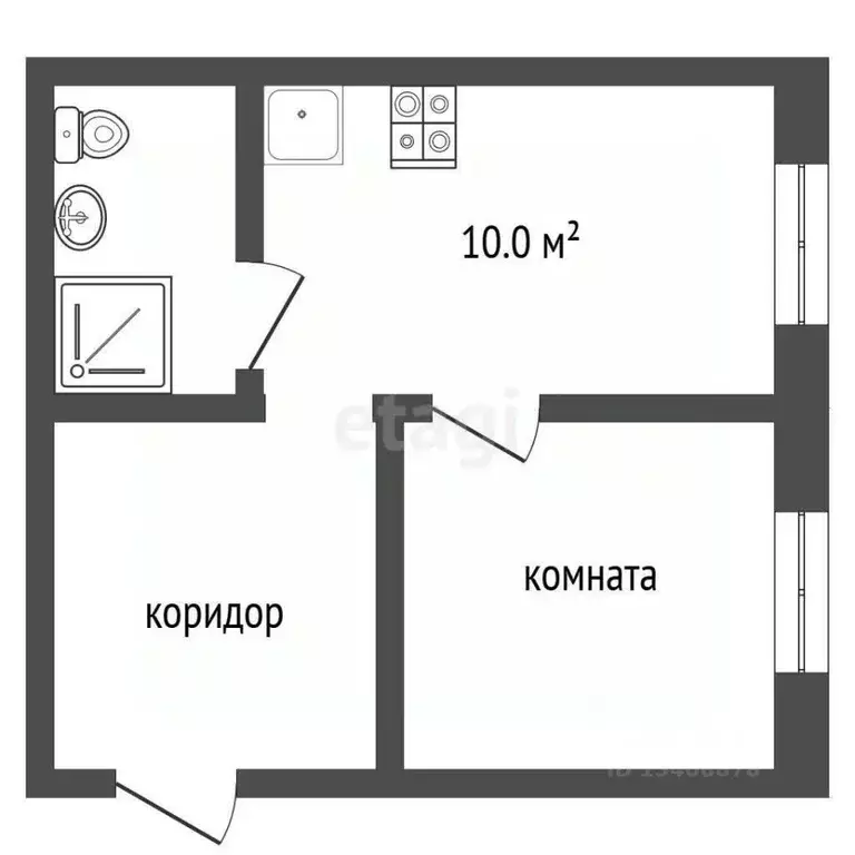 1-к кв. Ханты-Мансийский АО, Ханты-Мансийск ул. Лермонтова, 30 (37.3 ... - Фото 2