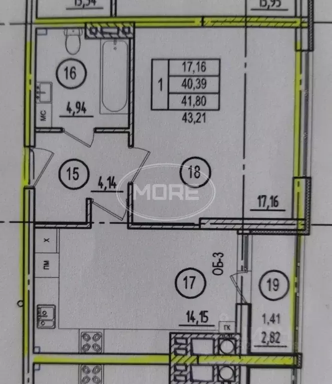 1-к кв. Калининградская область, Калининград ул. Генерал-фельдмаршала ... - Фото 2