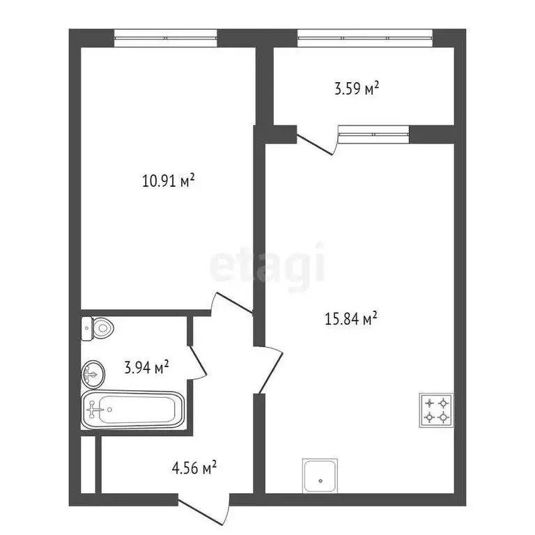 1-комнатная квартира: Липецк, улица Механизаторов, 15Б (38.84 м) - Фото 0