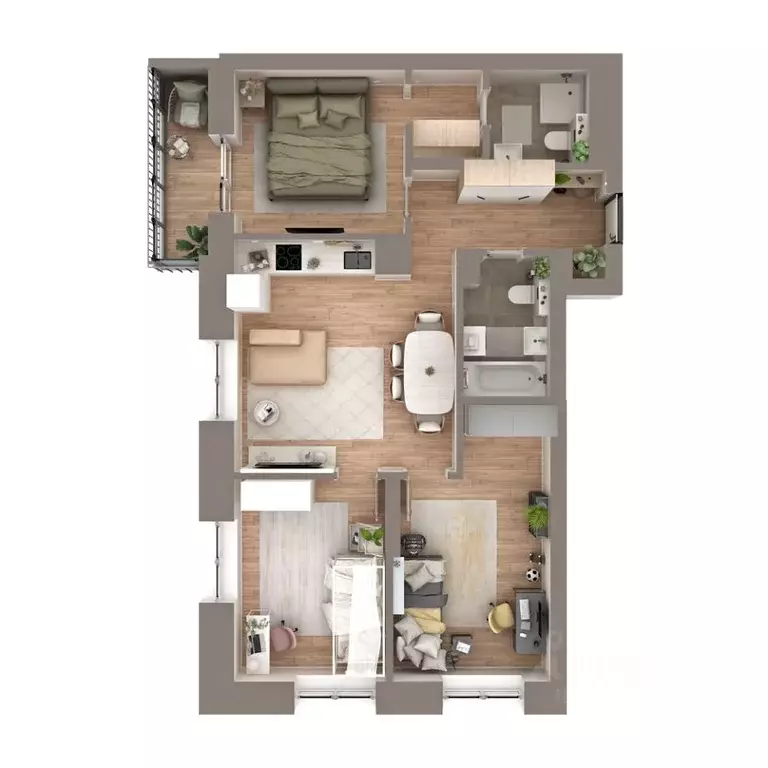 4-к кв. Пермский край, Пермь Парковый просп., 36В (73.6 м) - Фото 2