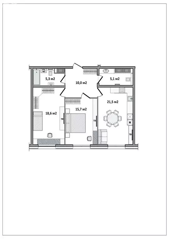 2-комнатная квартира: Санкт-Петербург, Большая Разночинная улица, 21 ... - Фото 1