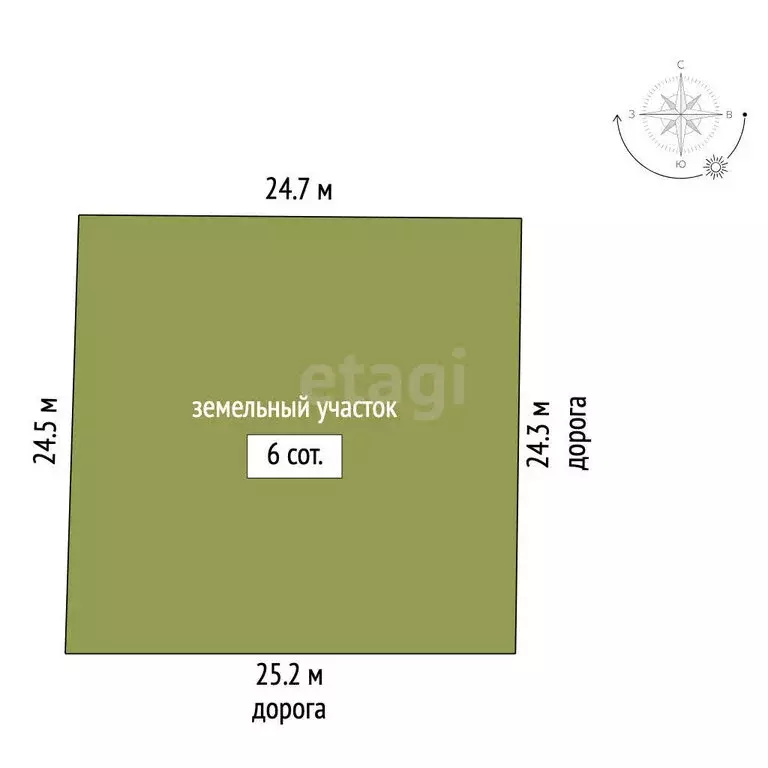 Участок в Трудовское сельское поселение, СПК Пневматика-2 (6 м) - Фото 1