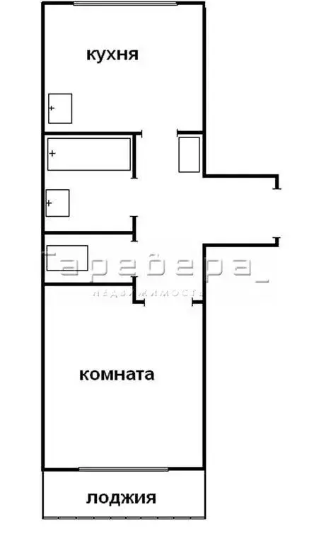 1-комнатная квартира: Красноярск, улица Малиновского, 5 (33 м) - Фото 1