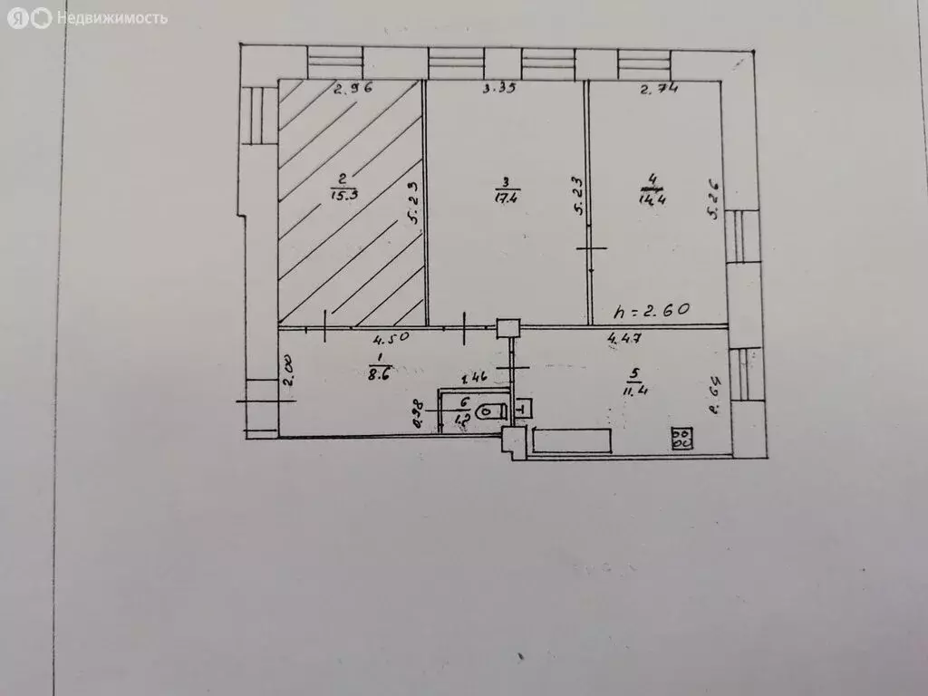 1к в 3-комнатной квартире (15.5 м) - Фото 2