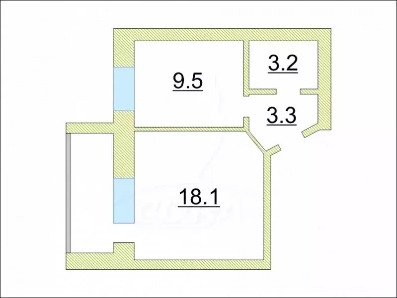 1-комнатная квартира: село Успенка, Барачная улица, 6 (35 м) - Фото 1