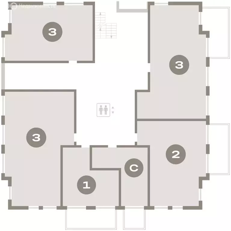 3-комнатная квартира: городской посёлок Новоселье, ЖК Брусника (89.43 ... - Фото 2