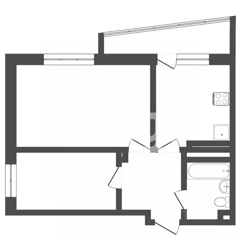 2-к кв. Тюменская область, Тюмень ул. Газовиков, 53 (43.1 м) - Фото 2
