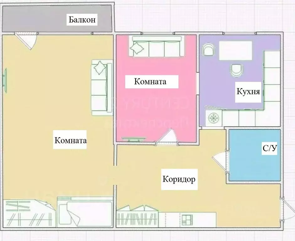 2-к кв. Московская область, Одинцово Можайское ш., 35 (40.7 м) - Фото 0