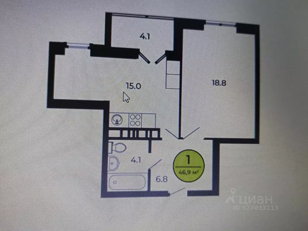 1-к кв. Брянская область, Брянский район, Свенское с/пос, пос. Свень ... - Фото 1