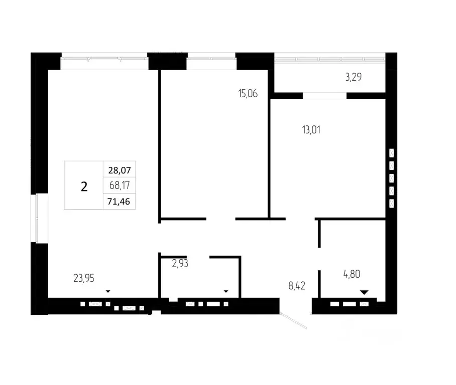 2-к кв. Волгоградская область, Волгоград бул. 30-летия Победы, 19В ... - Фото 1