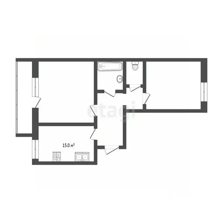 2-к кв. Тюменская область, Тюмень ул. Газопромысловая, 2 (63.4 м) - Фото 2