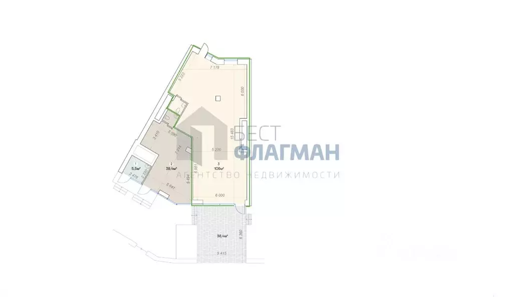 Помещение свободного назначения в Москва Весковский пер., 3 (106 м) - Фото 2