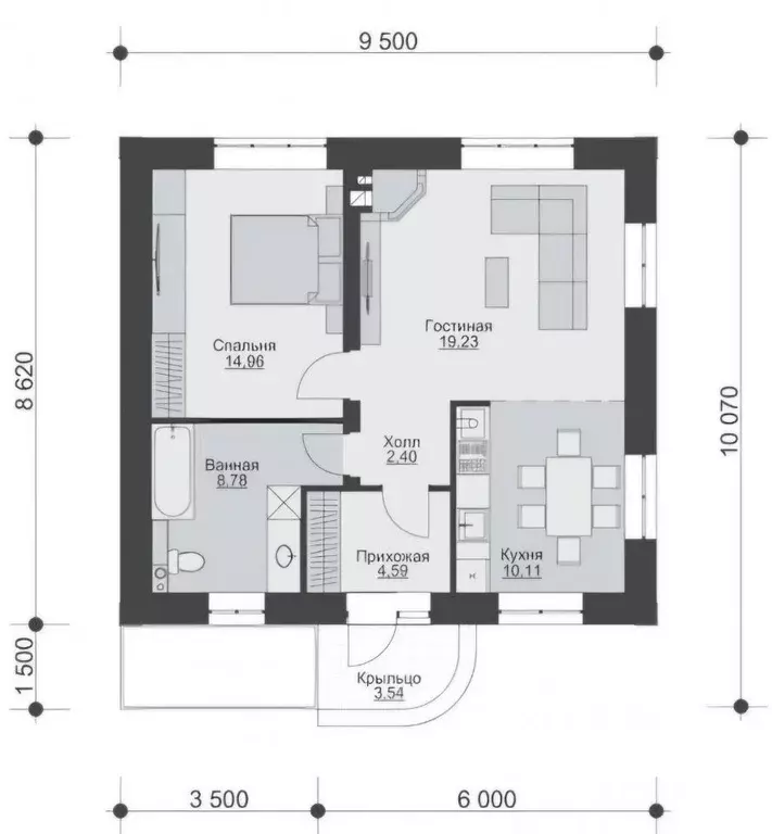 Дом в Ростовская область, Азов Азовский район, ул. Никитина (60 м) - Фото 1