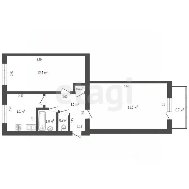 2-к кв. Мордовия, Саранск ул. Марины Расковой, 22 (43.1 м) - Фото 2