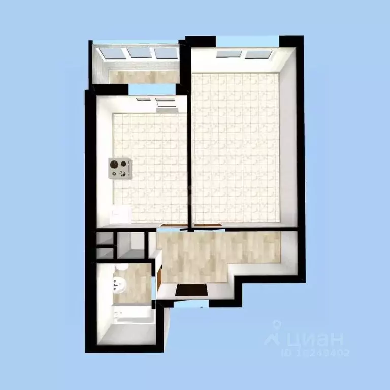 1-к кв. Башкортостан, Уфа ул. Героя Курбангалеева, 5 (36.4 м) - Фото 0