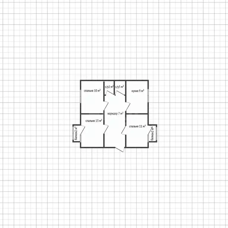 3-к кв. Адыгея, Майкоп 7-й пер., 14 (64.8 м) - Фото 2