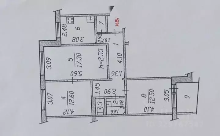 3-к кв. Чувашия, Чебоксары просп. И.Я. Яковлева, 10 (71.0 м) - Фото 1