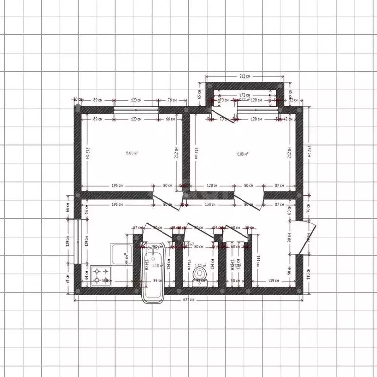 2-к кв. Иркутская область, Ангарск 100-й кв-л, 11 (48.0 м) - Фото 2