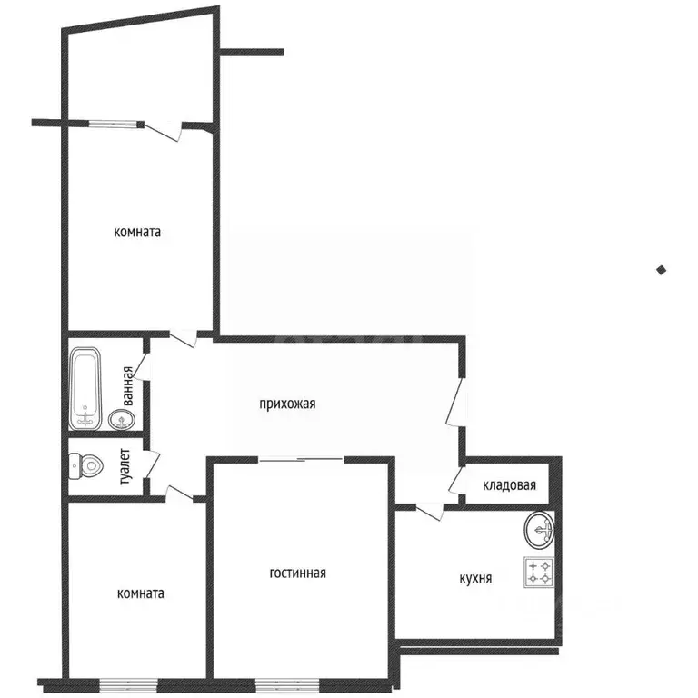 3-к кв. Алтайский край, Бийск Красноармейская ул., 180 (63.2 м) - Фото 1