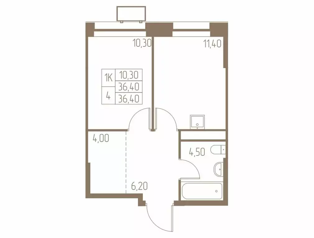 1-комнатная квартира: Пушкино, жилой комплекс Фабрикант (36.4 м) - Фото 0