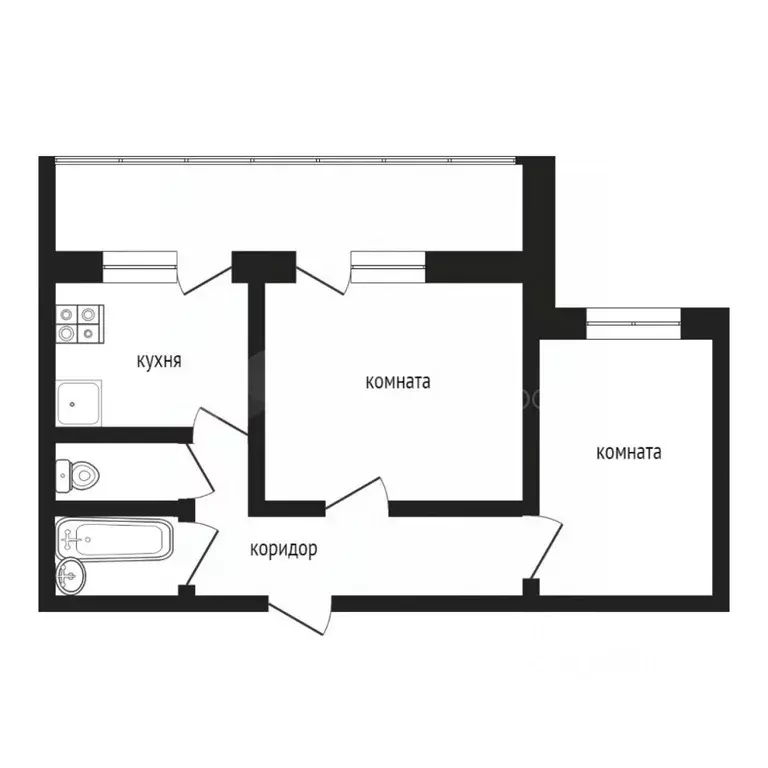 2-к кв. Тюменская область, Тюмень Таврическая ул., 2 (46.7 м) - Фото 2