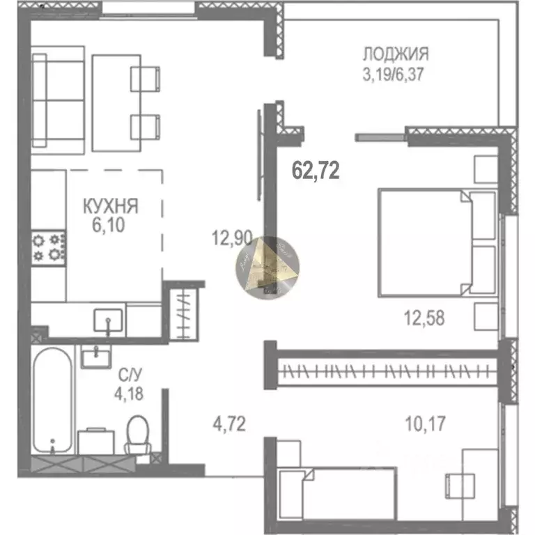 2-к кв. Крым, Сакский район, Лесновское с/пос, с. Прибрежное ул. ... - Фото 1