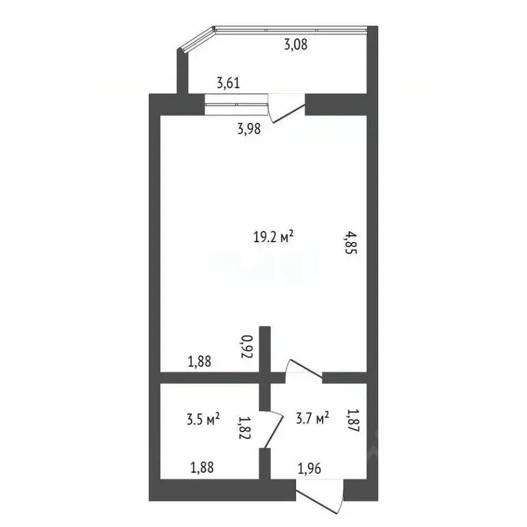 Студия Амурская область, Благовещенск Зейская ул., 323 (27.6 м) - Фото 1