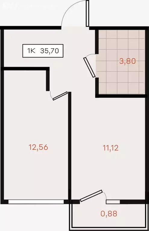 1-комнатная квартира: Динской район, Южно-Кубанское сельское ... - Фото 2