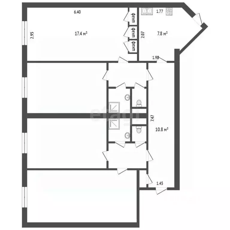 Комната Пермский край, Пермь Коломенская ул., 34 (17.4 м) - Фото 2