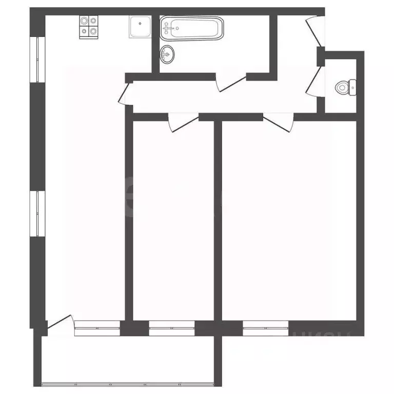 2-к кв. Тульская область, Тула Первомайская ул., 32А (74.6 м) - Фото 2