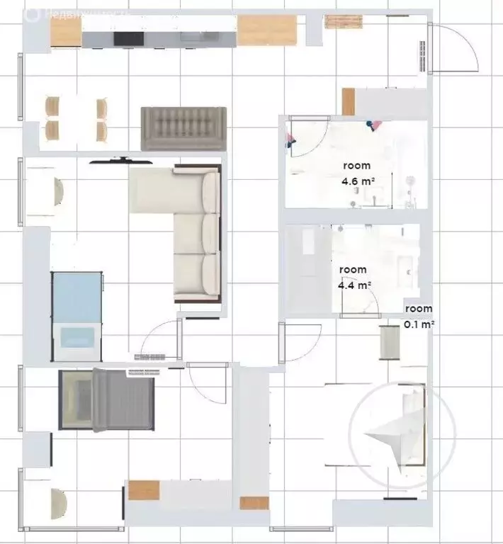 3-комнатная квартира: Москва, Севастопольский проспект, 22А (69.9 м) - Фото 1