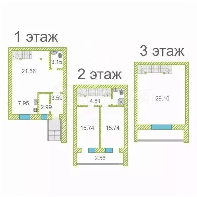 3-к кв. Тюменская область, Тюмень ул. Владимира Соболевского, 4 (121.0 ... - Фото 2