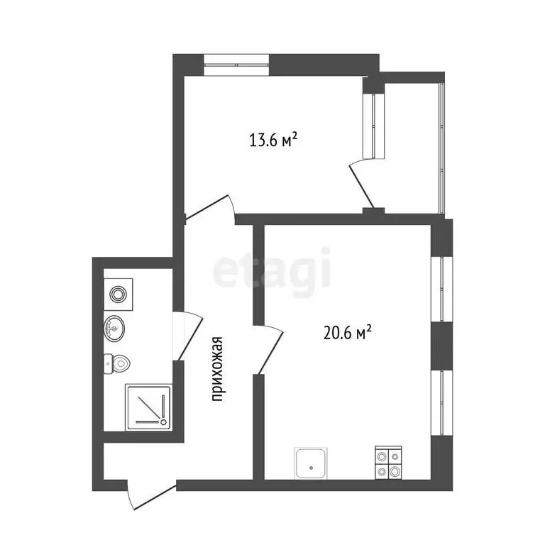 1-комнатная квартира: Тюмень, Суходольская улица, 18 (49.1 м) - Фото 1