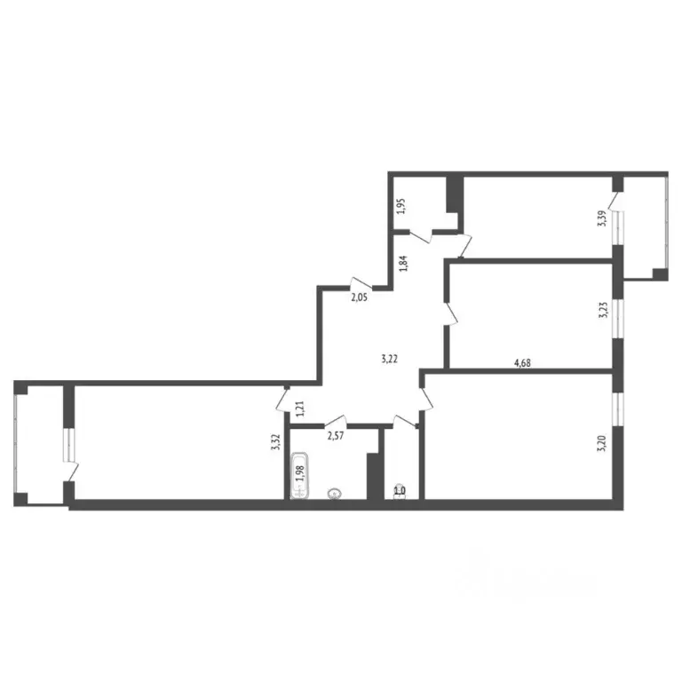 3-к кв. Тюменская область, Тюмень Ямская ул., 86/1 (92.6 м) - Фото 1