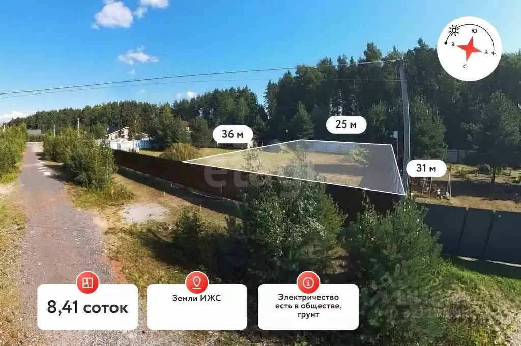 Участок в Тюменская область, Тюменский район, д. Якуши  (8.41 сот.) - Фото 0