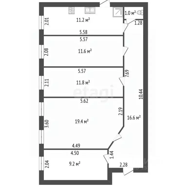 4-к кв. Санкт-Петербург Кирилловская ул., 22 (81.0 м) - Фото 2