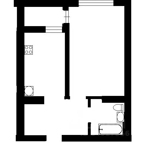 1-к кв. Севастополь ул. Горпищенко, 143к1 (38.4 м) - Фото 2