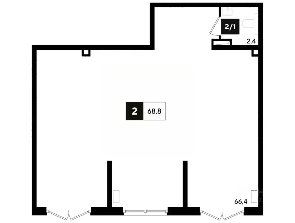 Офис в Краснодарский край, Краснодар ул. Анны Ахматовой, 6/1 (69 м) - Фото 1