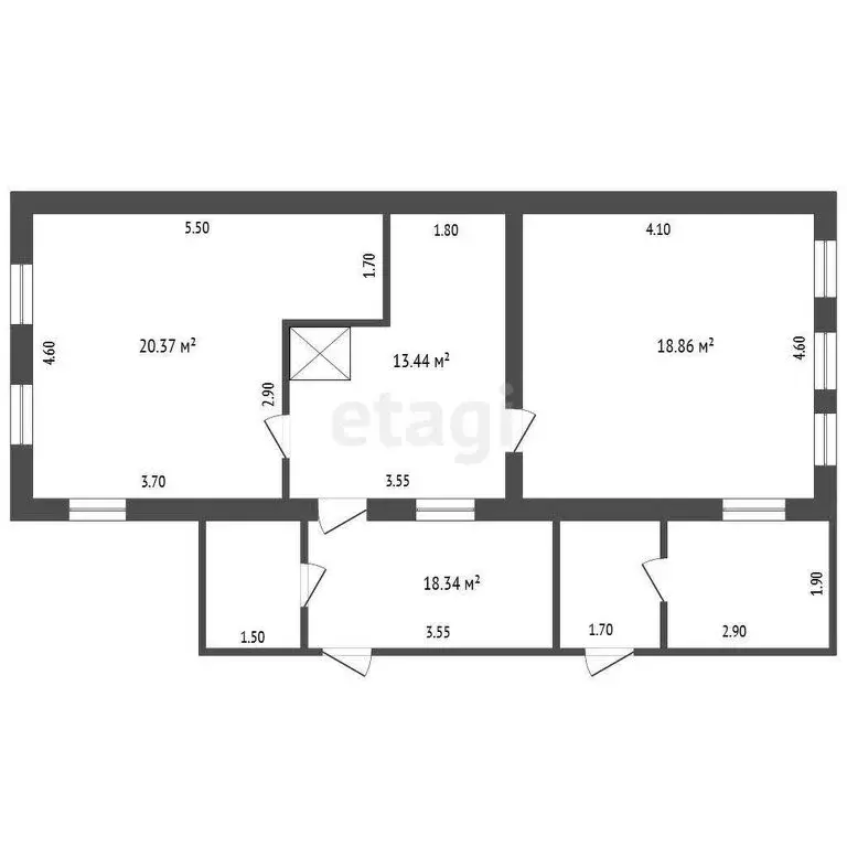 Дом в Ярково, улица Ленина (52.7 м) - Фото 1