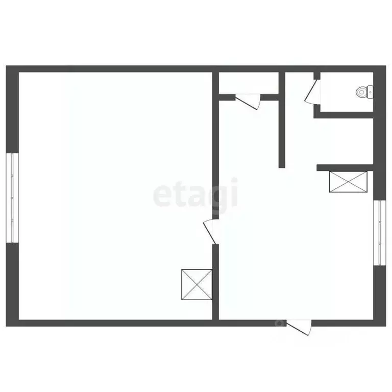1-к кв. Вологодская область, Харовск Больничный пер., 2 (30.0 м) - Фото 0