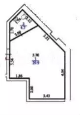 Квартира-студия, 34,6 м, 4/4 эт. - Фото 0