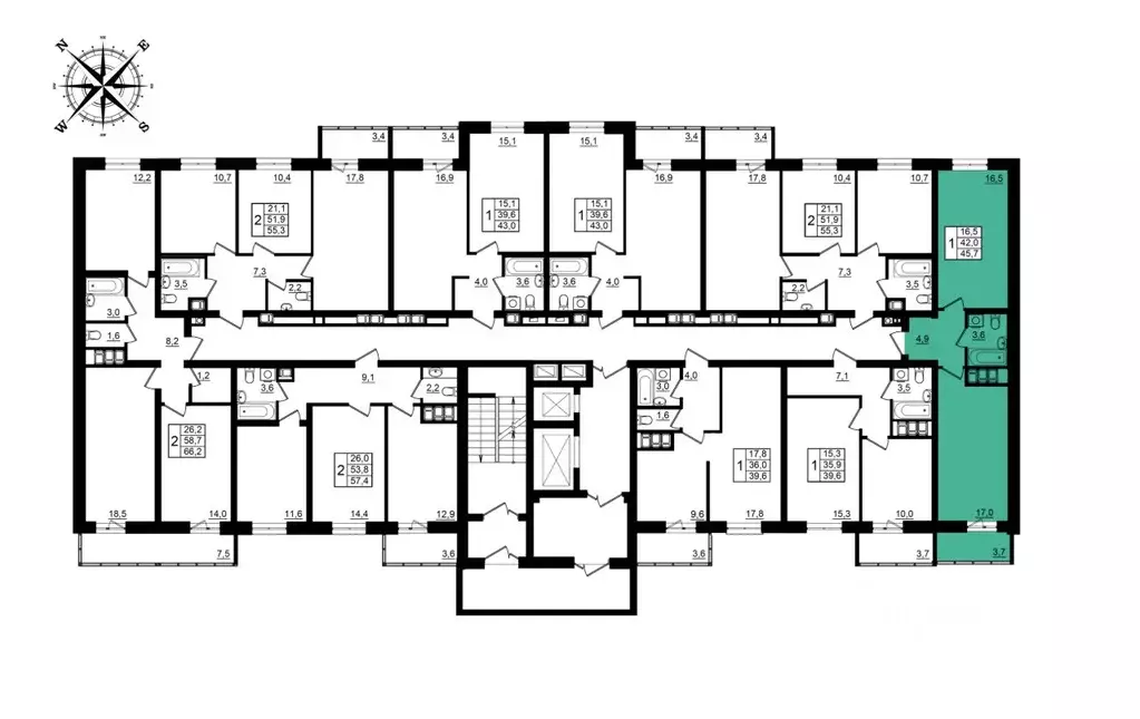 1-к кв. Волгоградская область, Волгоград Рубин жилой комплекс (45.7 м) - Фото 2