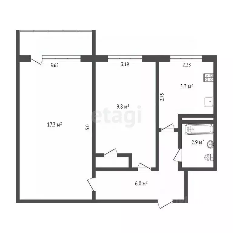 2-к кв. Самарская область, Самара ул. Стара-Загора, 99 (42.0 м) - Фото 2