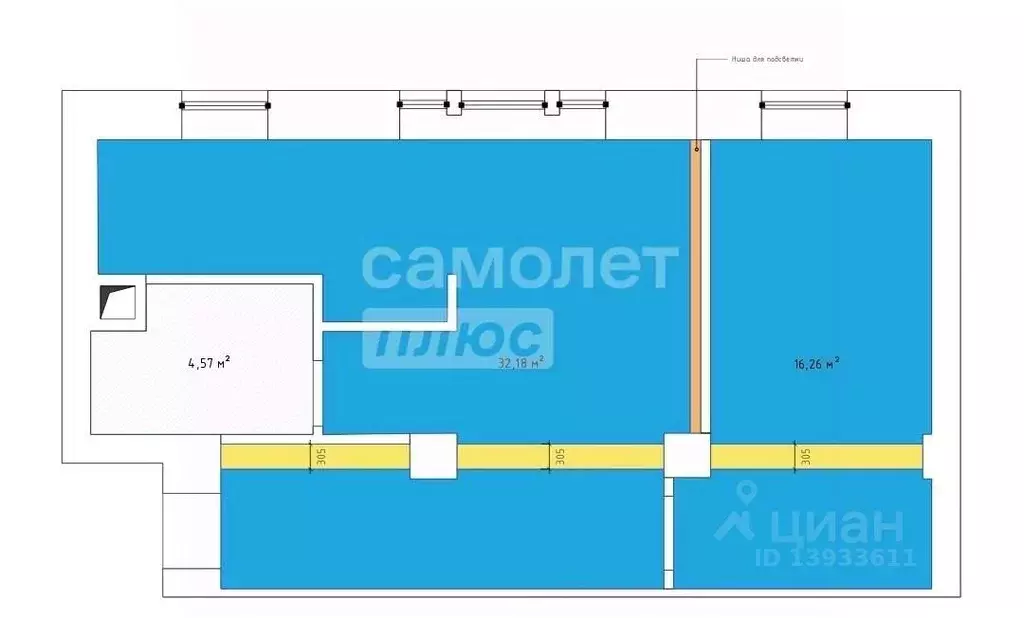 2-к кв. Чувашия, Чебоксары просп. Ленина, 3 (49.8 м) - Фото 2