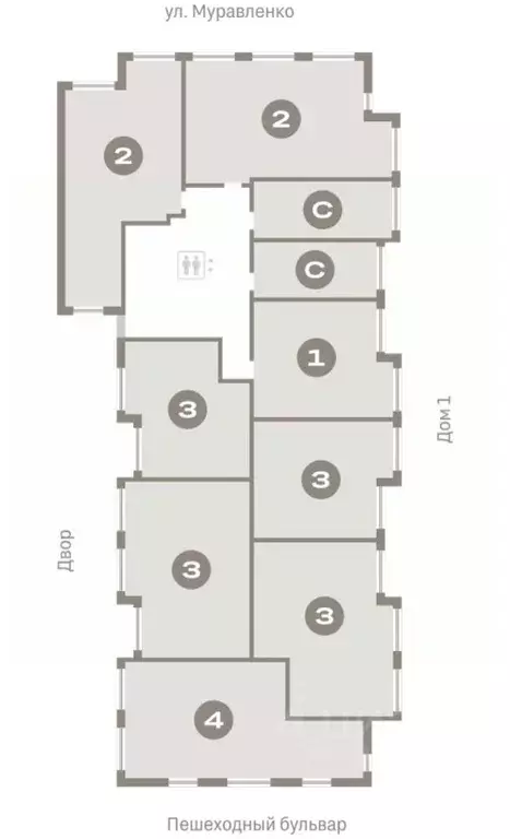4-к кв. Тюменская область, Тюмень ул. Муравленко, 9к3 (130.97 м) - Фото 2